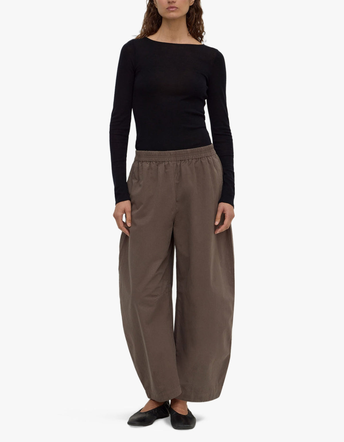 Lola Barrel Pant - Bark