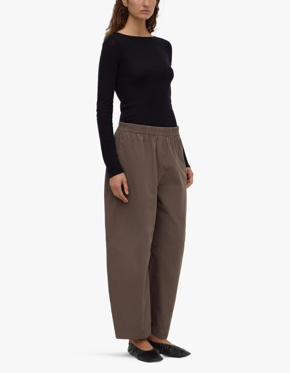 Lola Barrel Pant - Bark