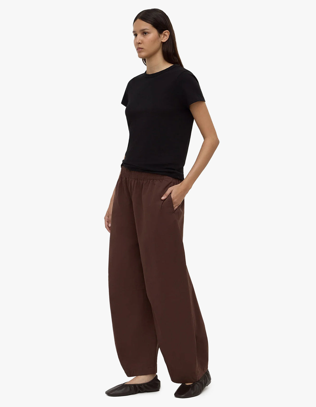 Lola Barrel Pant - Ganache