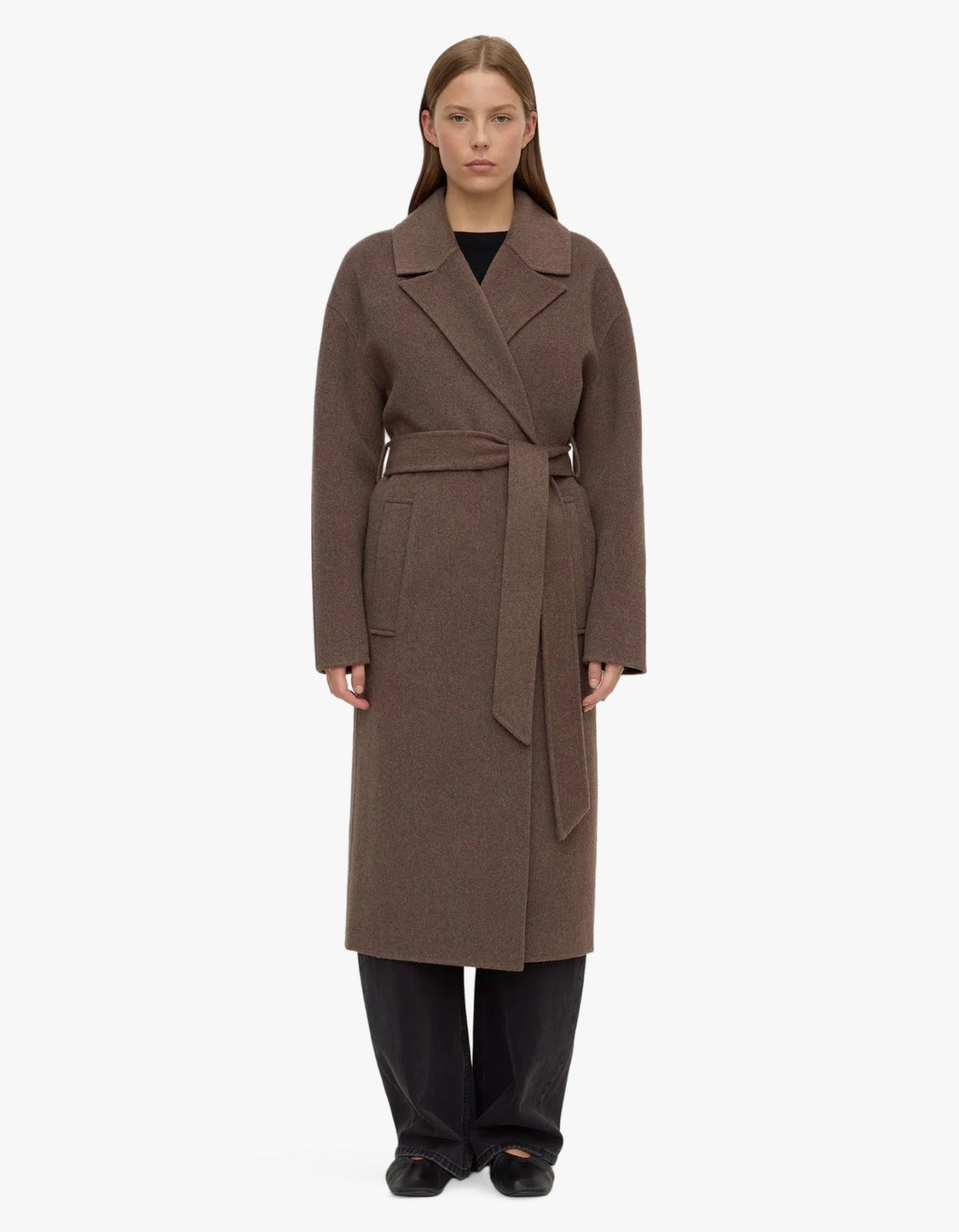 Ivy Wool Coat - Cocoa Marle