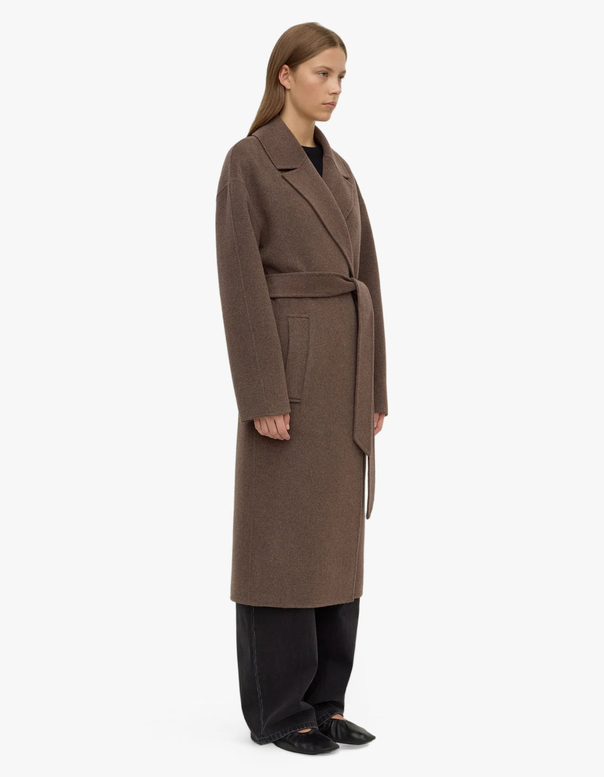 Ivy Wool Coat - Cocoa Marle