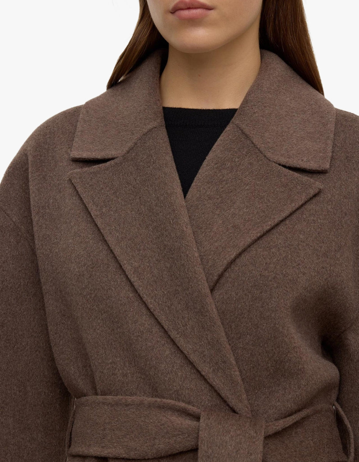 Ivy Wool Coat - Cocoa Marle