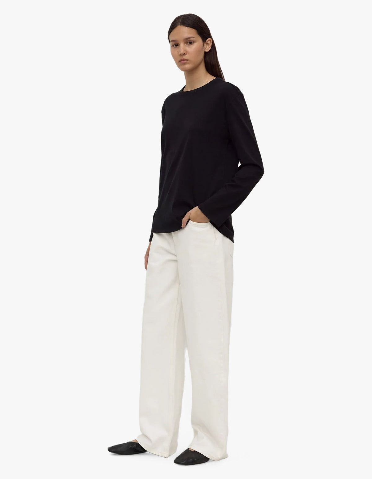 Thea Long Sleeve Tee - Black