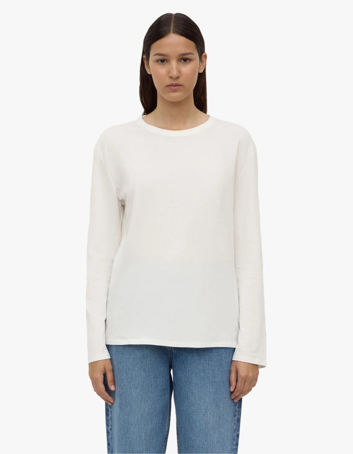 Thea Long Sleeve Tee - White
