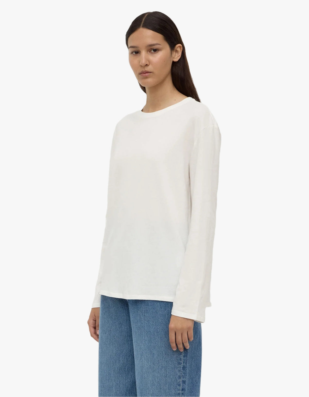 Thea Long Sleeve Tee - White