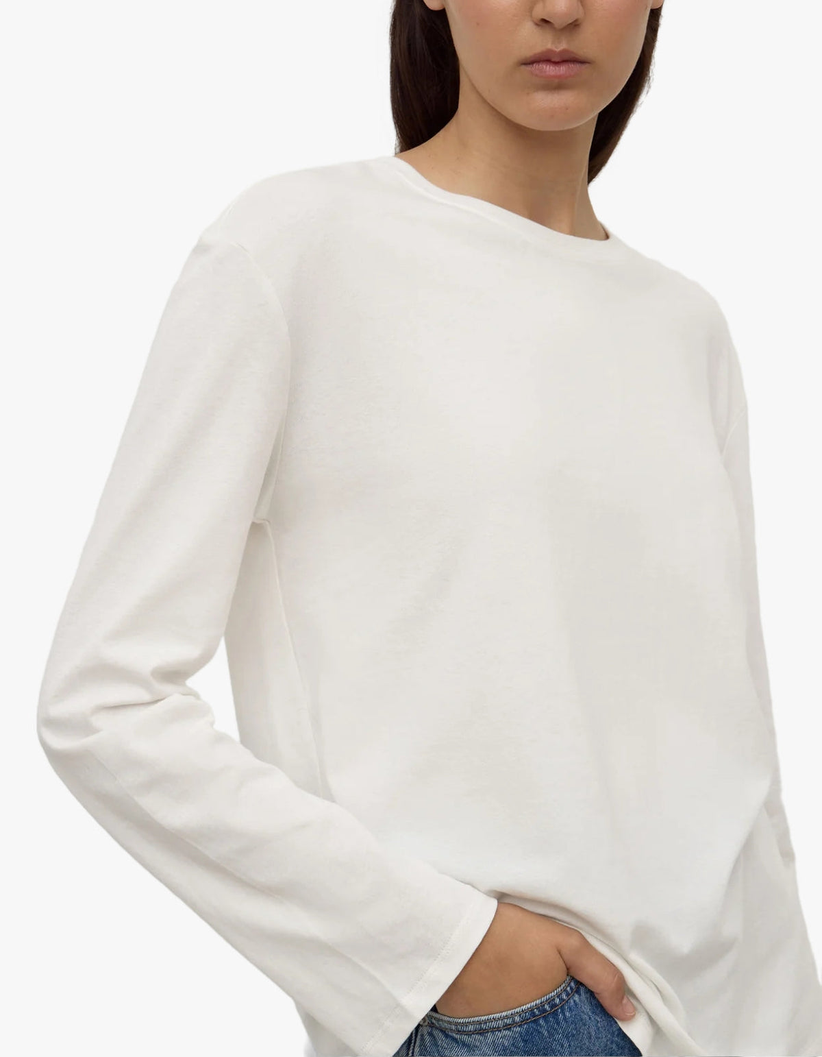 Thea Long Sleeve Tee - White