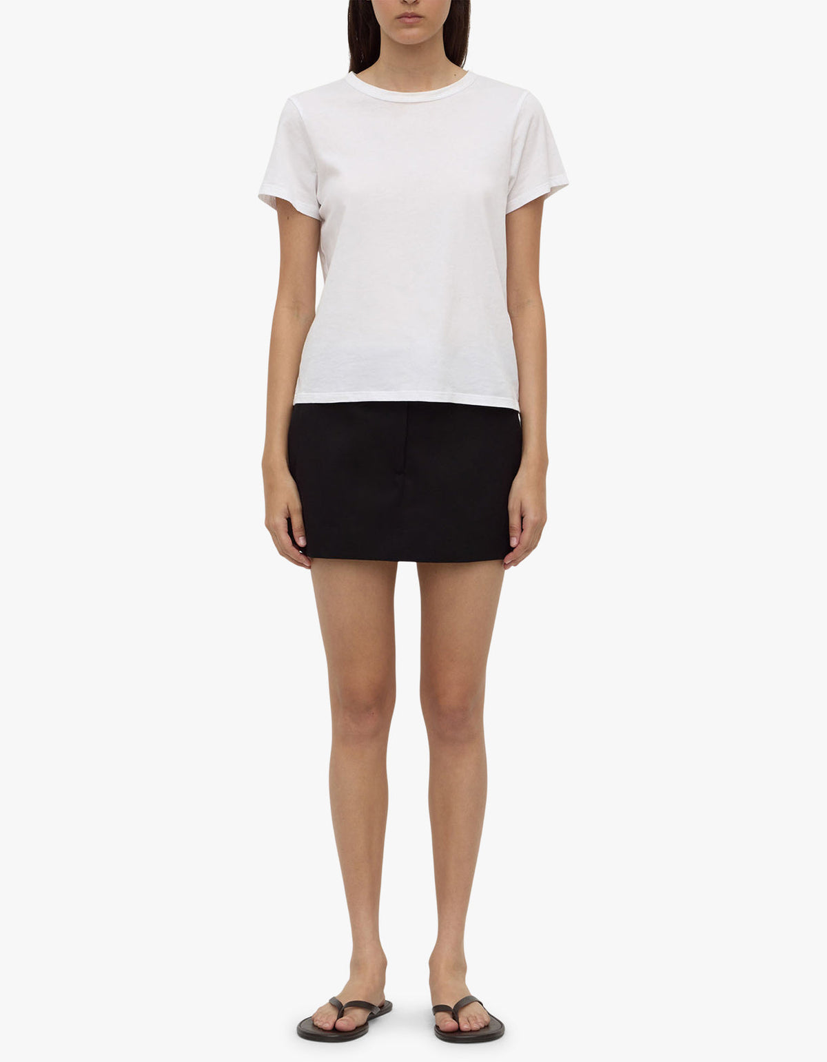 Anika Wool Mini Skirt - Black