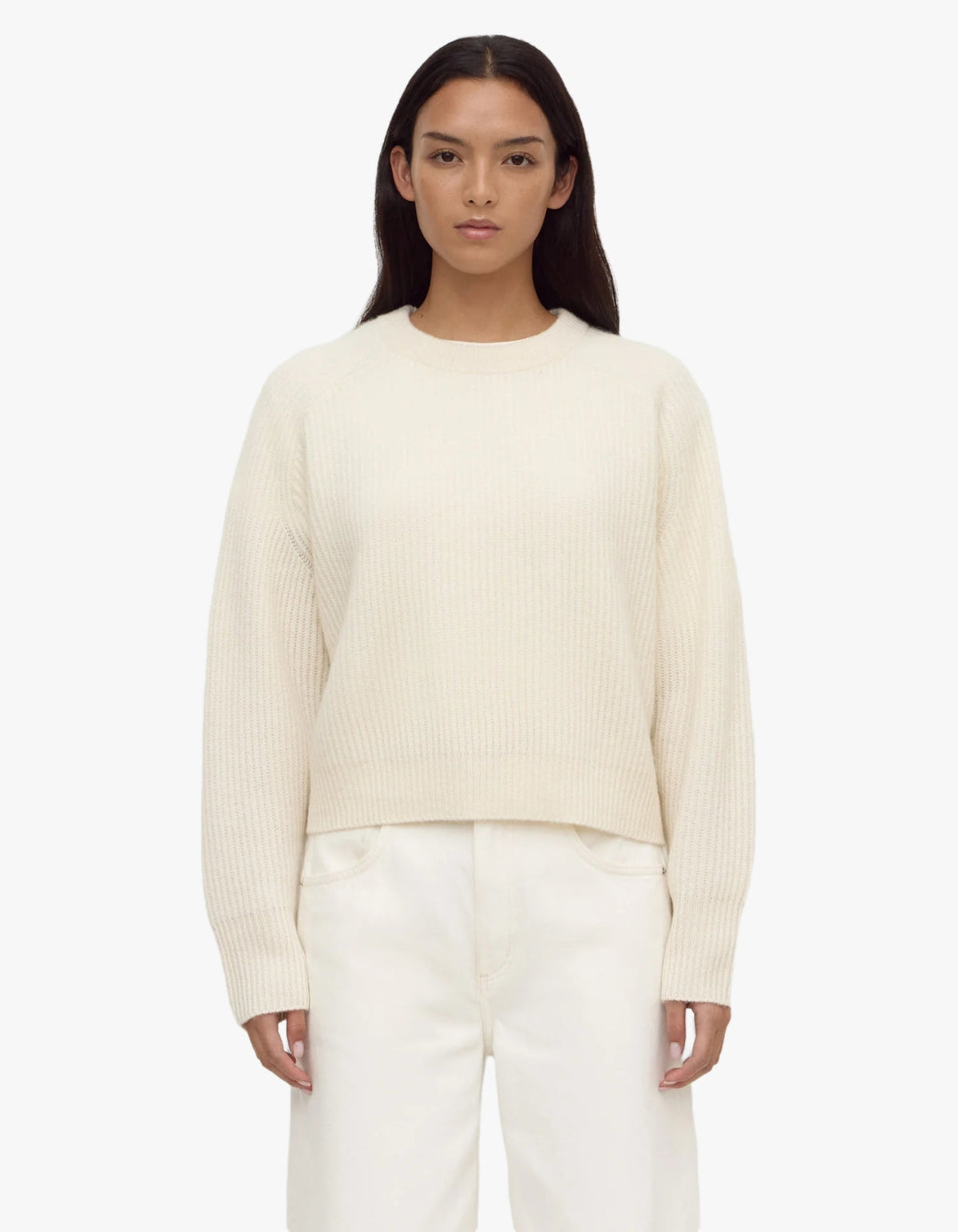 Amerie Cashmere Knit Jumper - White