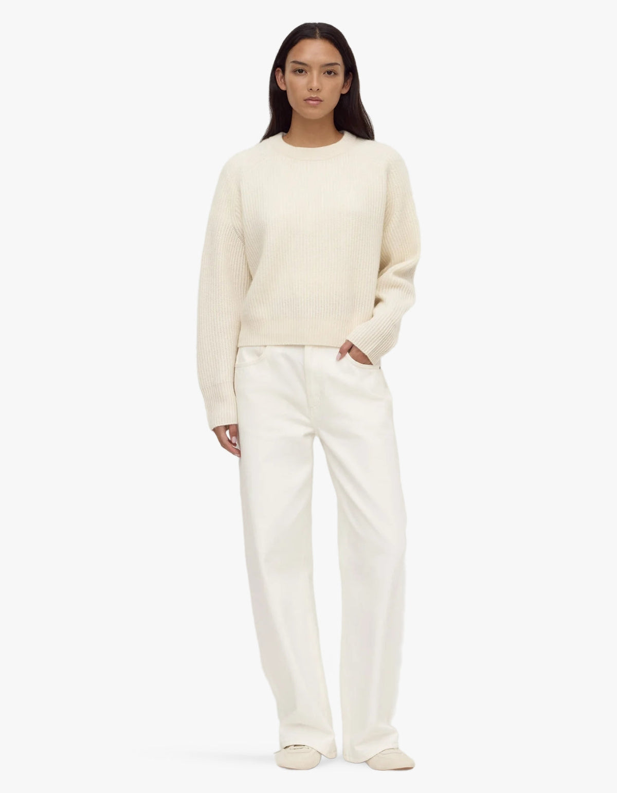 Amerie Cashmere Knit Jumper - White