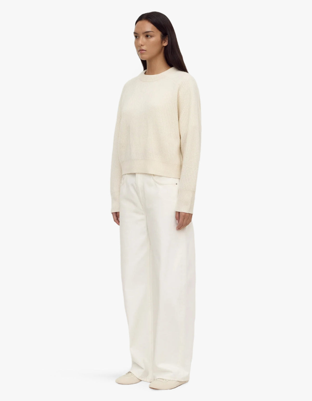 Amerie Cashmere Knit Jumper - White