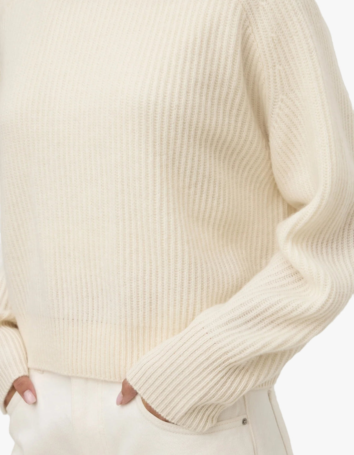 Amerie Cashmere Knit Jumper - White