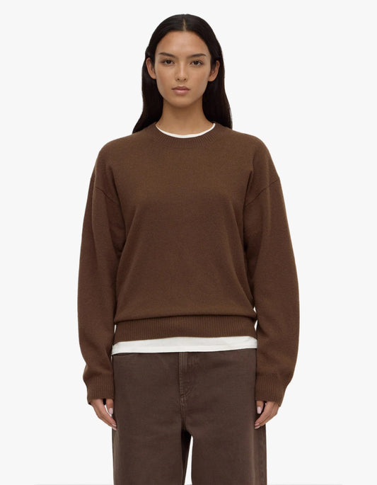 Carter Brushed Wool Sweater - Earth