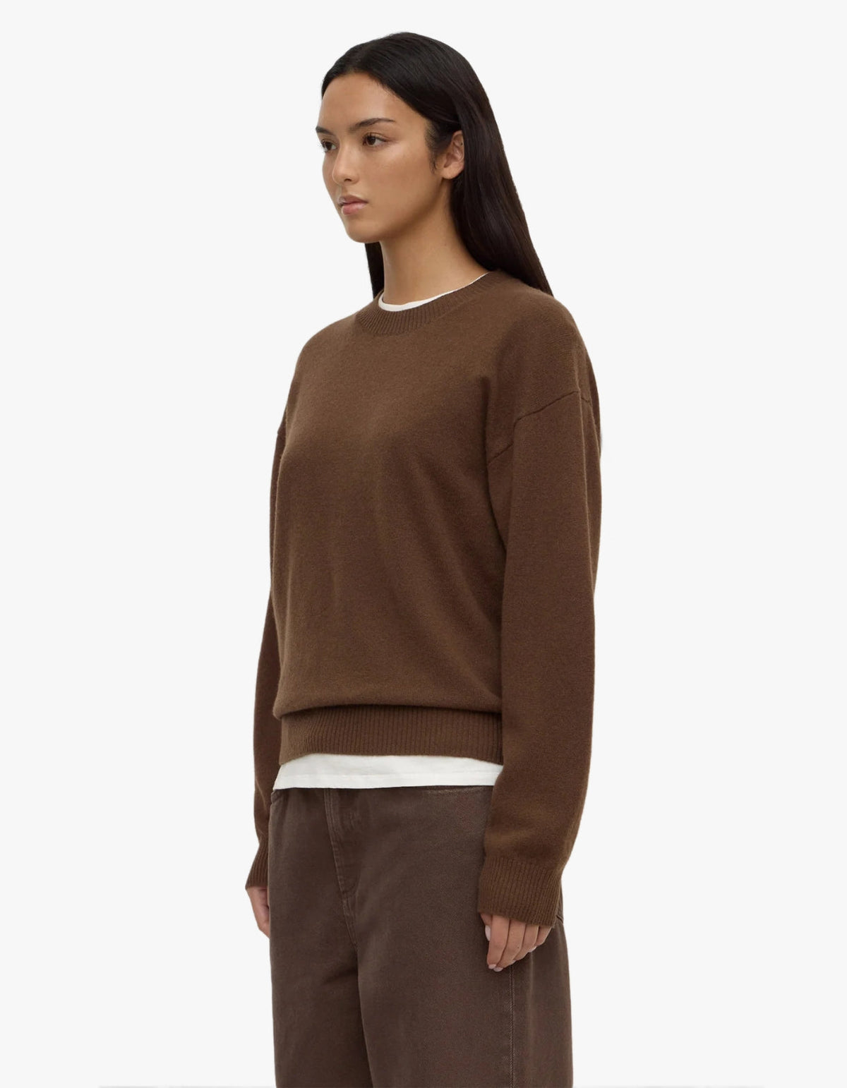 Carter Brushed Wool Sweater - Earth