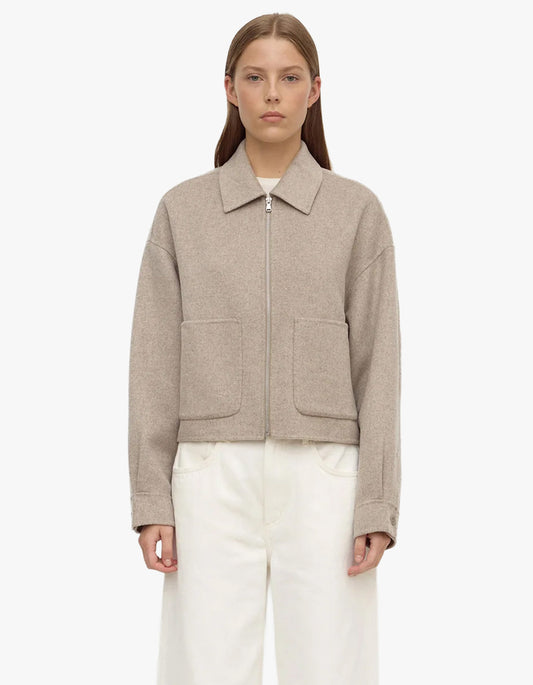 Dallas Wool Jacket - Pebble