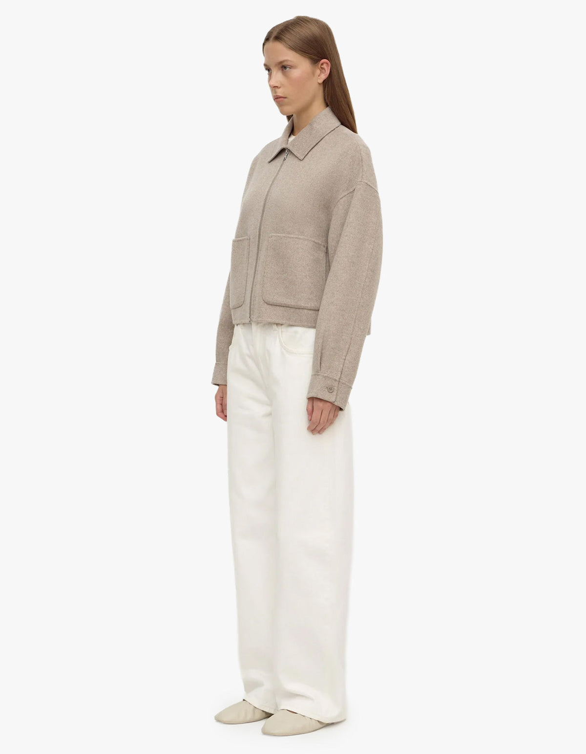 Dallas Wool Jacket - Pebble