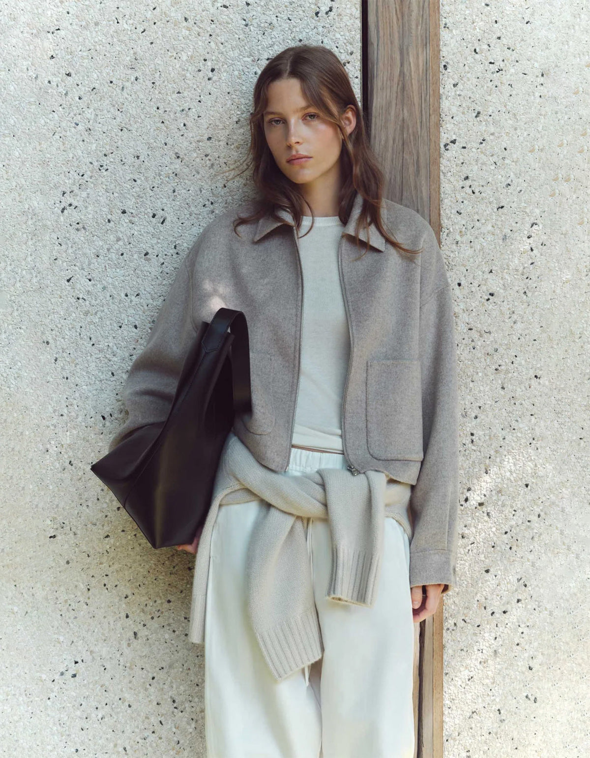 Dallas Wool Jacket - Pebble