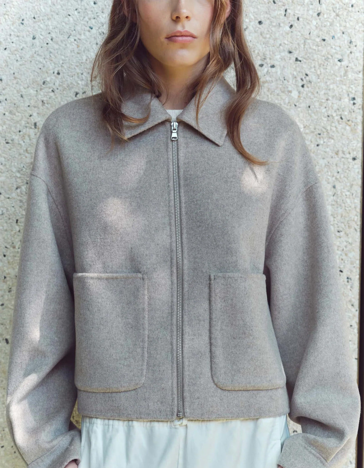 Dallas Wool Jacket - Pebble
