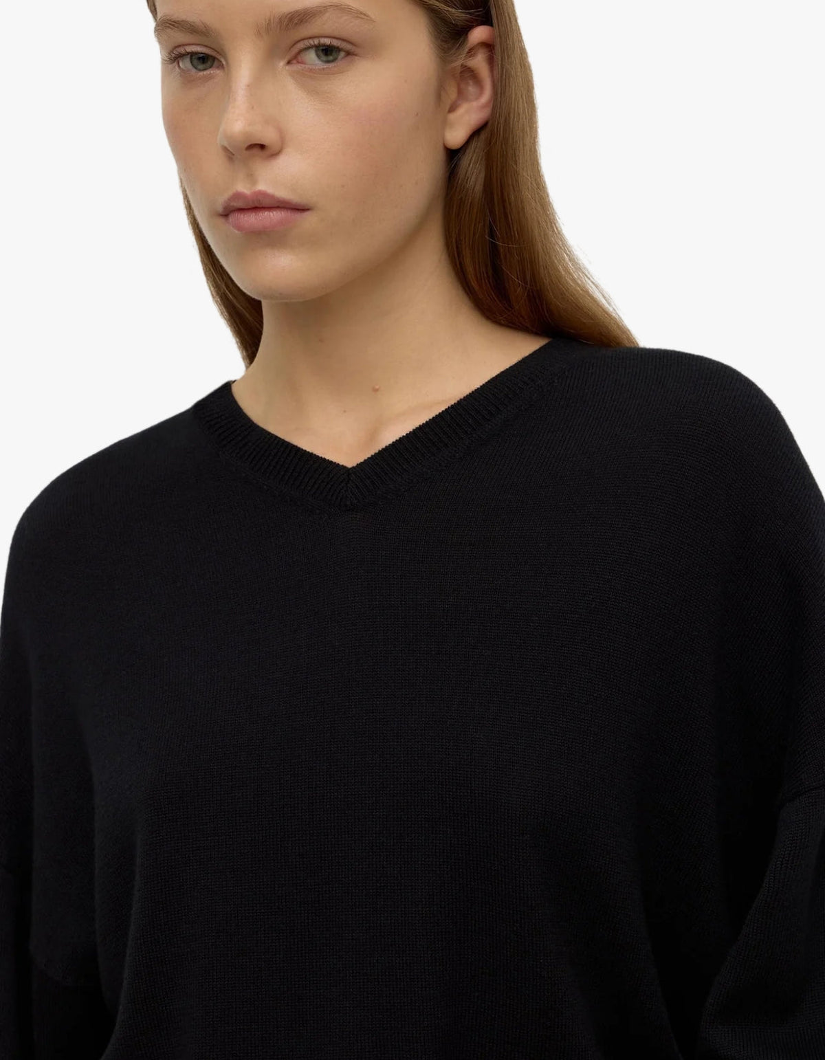 Mira V Neck Sweater - Black