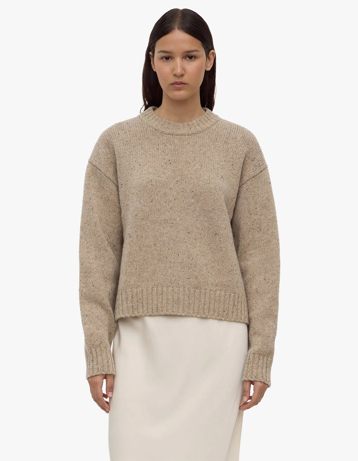 Beau Wool Merino Knit - Stone Marble