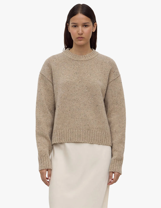 Beau Wool Merino Knit - Stone Marble