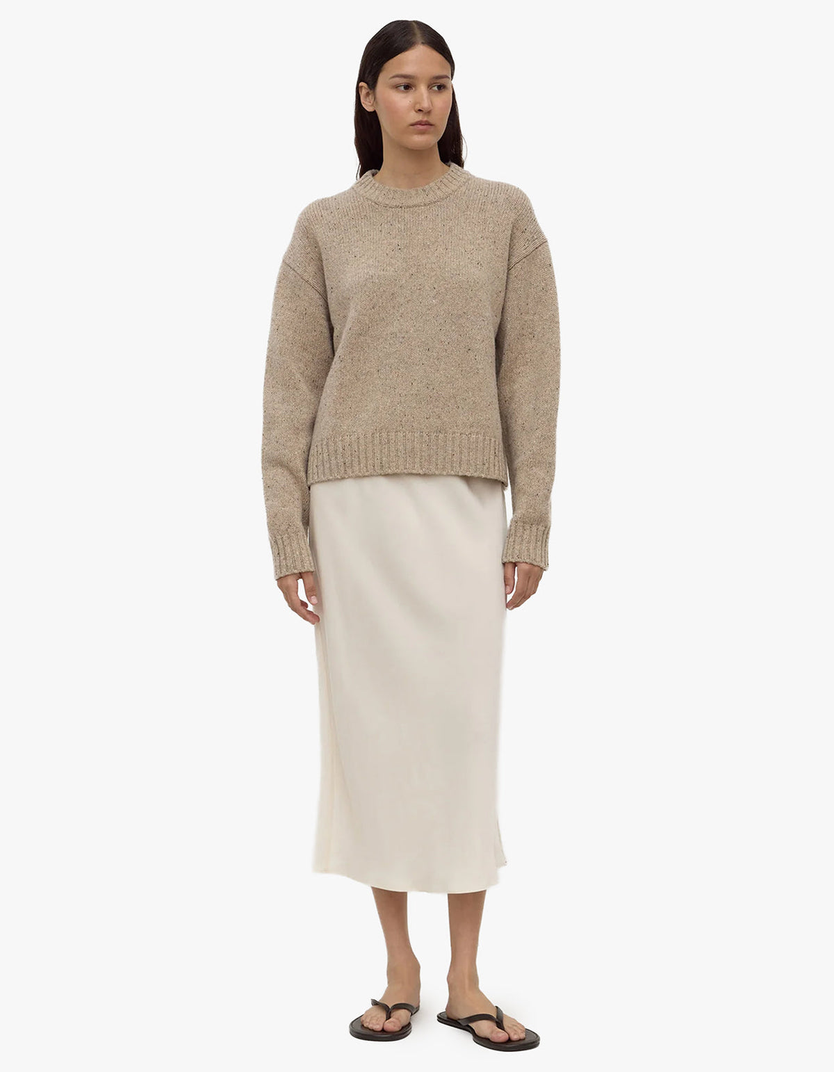 Beau Wool Merino Knit - Stone Marble