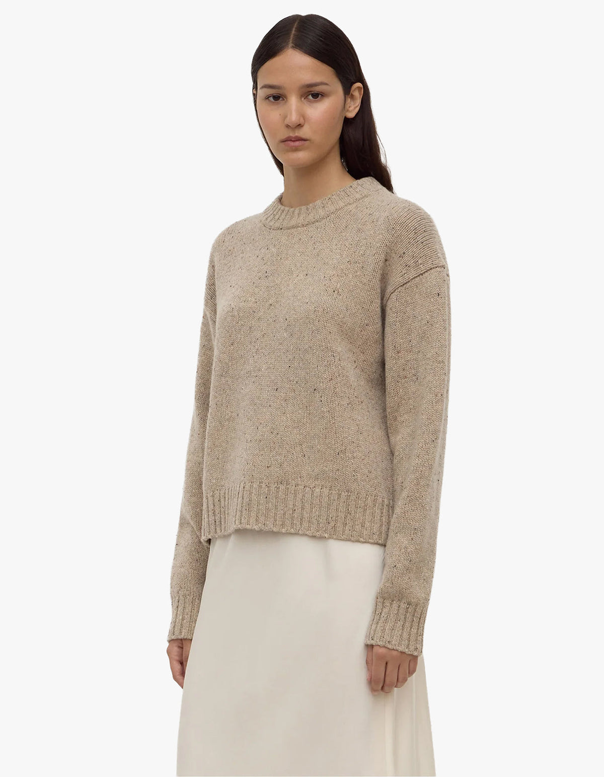 Beau Wool Merino Knit - Stone Marble
