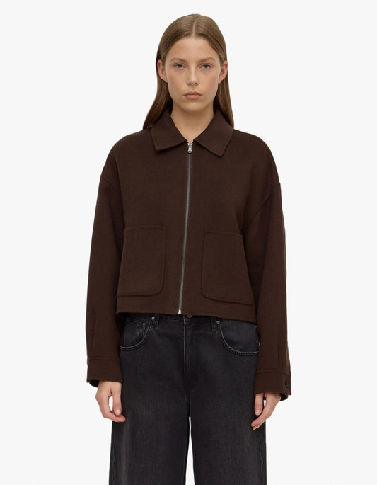 Dallas Wool Jacket - Dark Choc