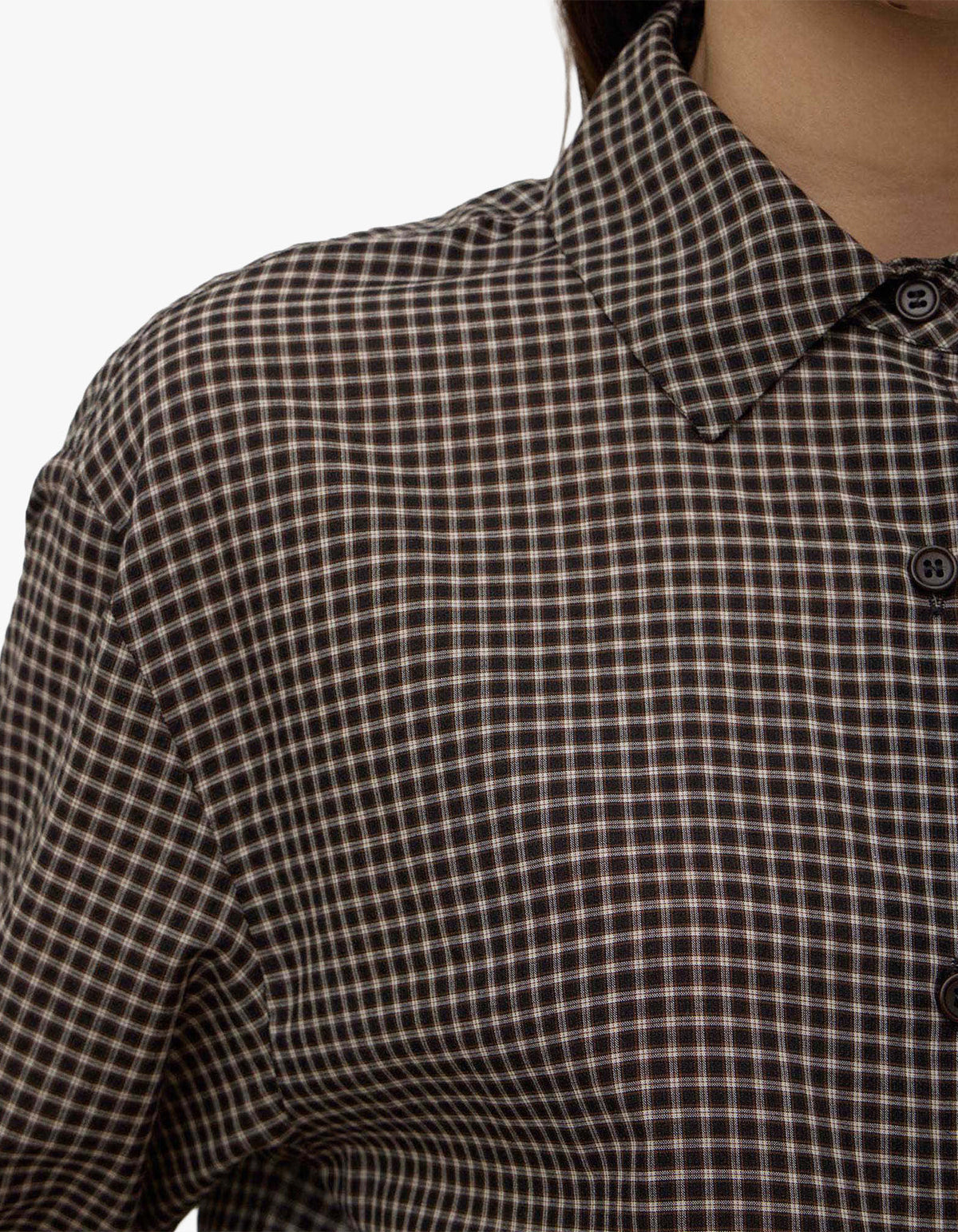 Harriet Check Long Sleeve Shirt - Brown/Black