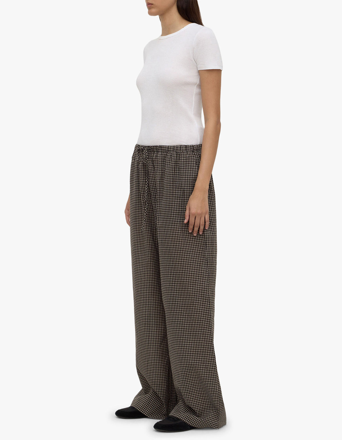 Harriet Check Pant - Brown/Black