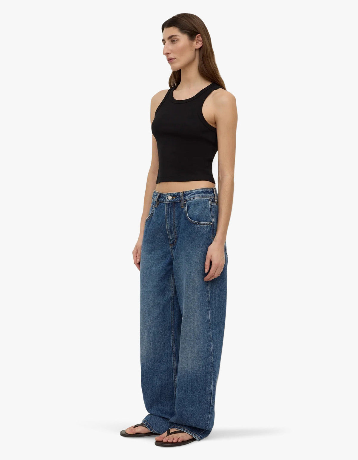 Low Curve Mid Rise Jean - Mid Blue
