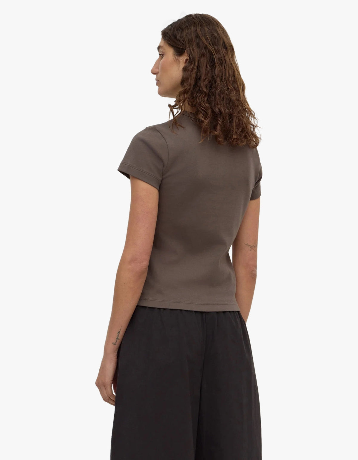 Lyla Cap Sleeve Tee - Bark