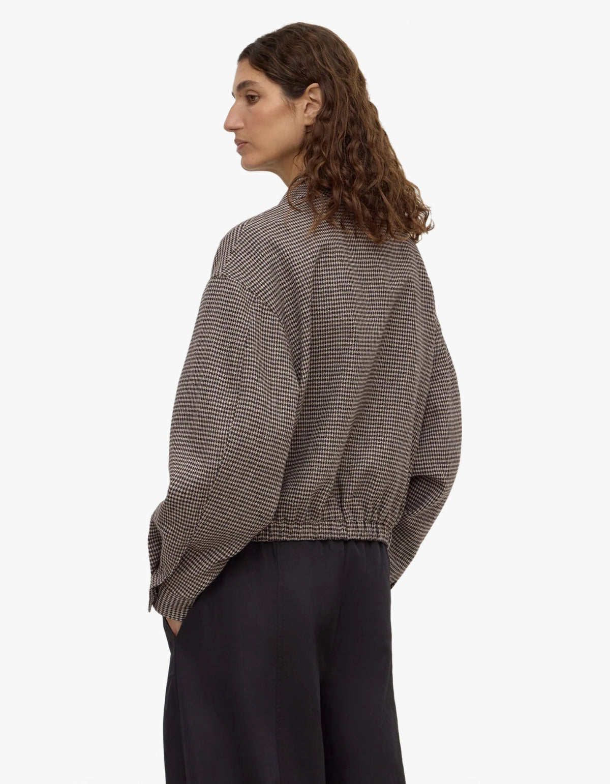 Solana Wool Jacket - Brown Black Check