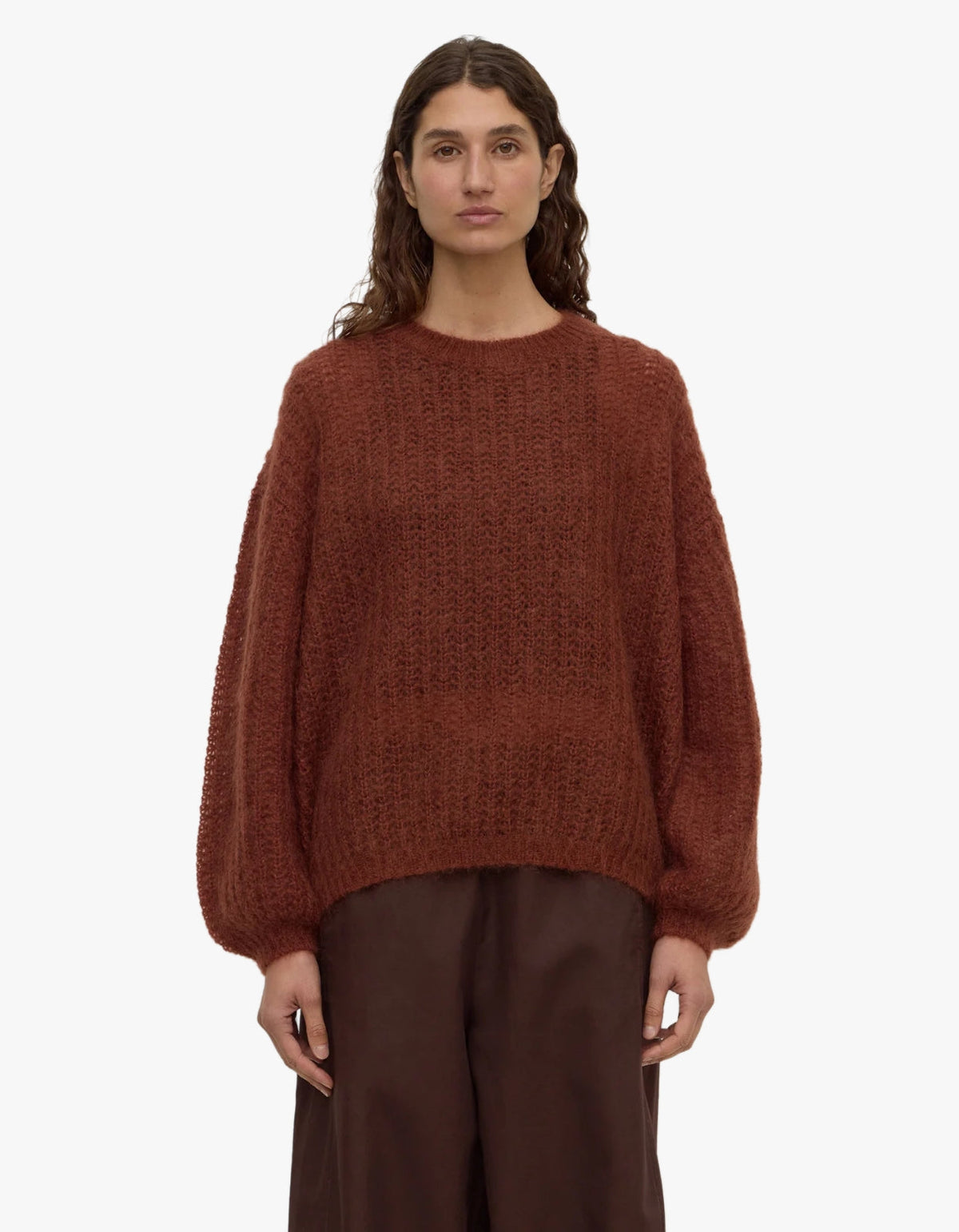 Tulsa Mohair Knit - Burnt Amber
