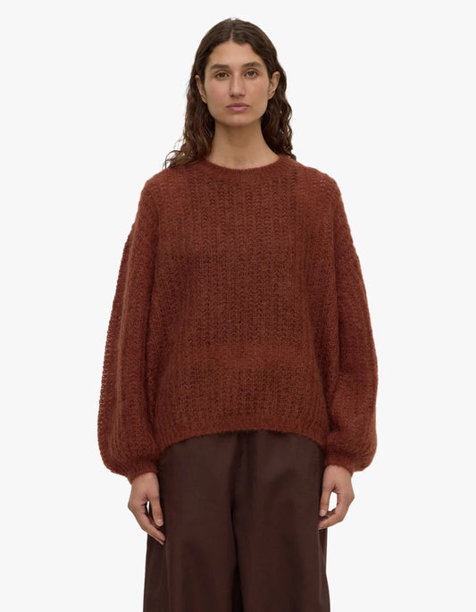 Tulsa Mohair Knit - Burnt Amber