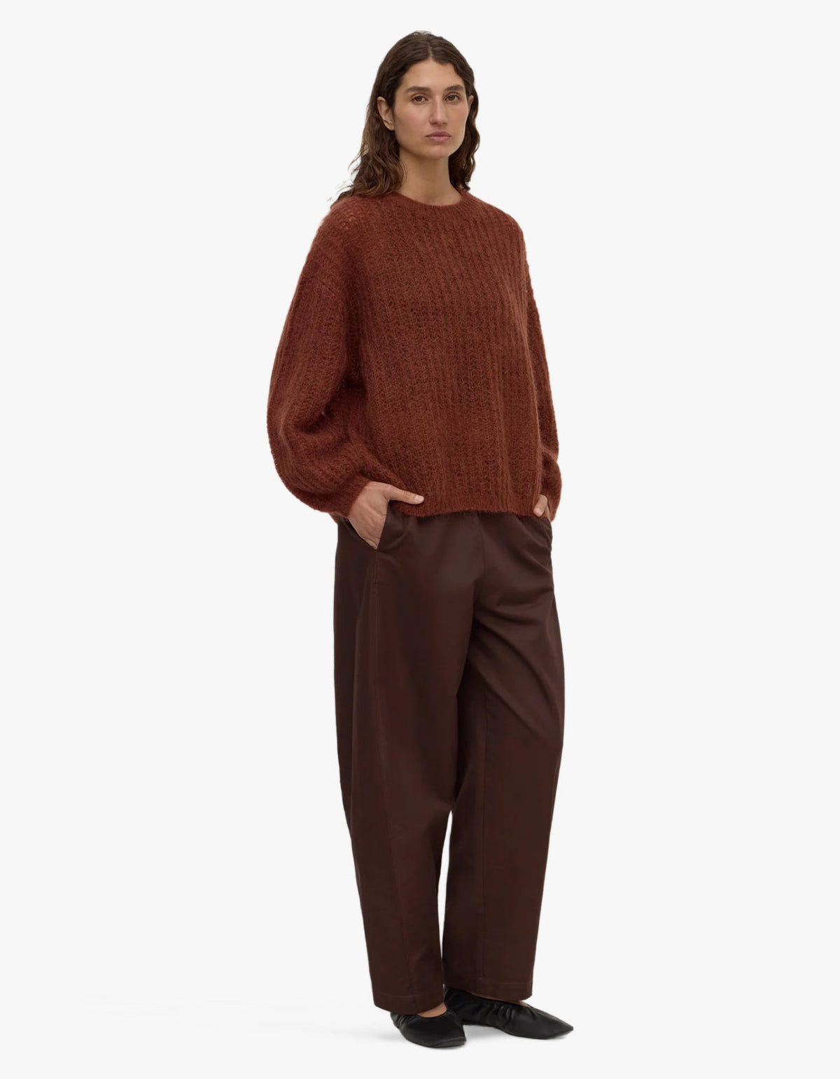 Tulsa Mohair Knit - Burnt Amber