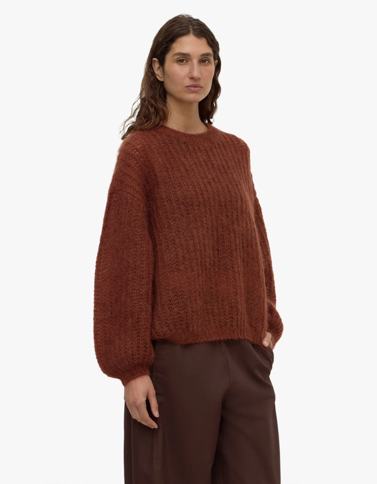 Tulsa Mohair Knit - Burnt Amber