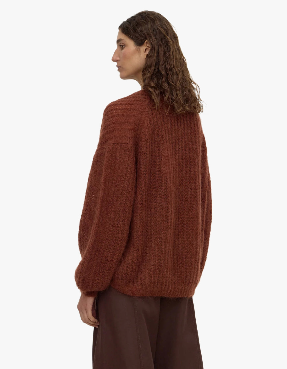 Tulsa Mohair Knit - Burnt Amber