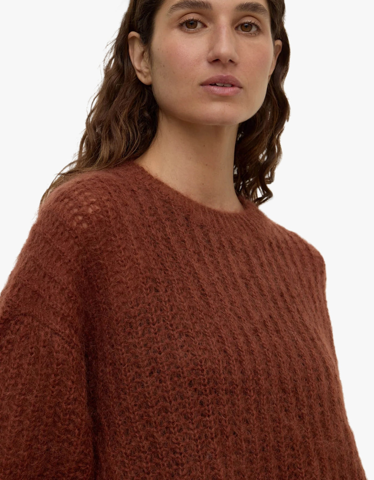 Tulsa Mohair Knit - Burnt Amber