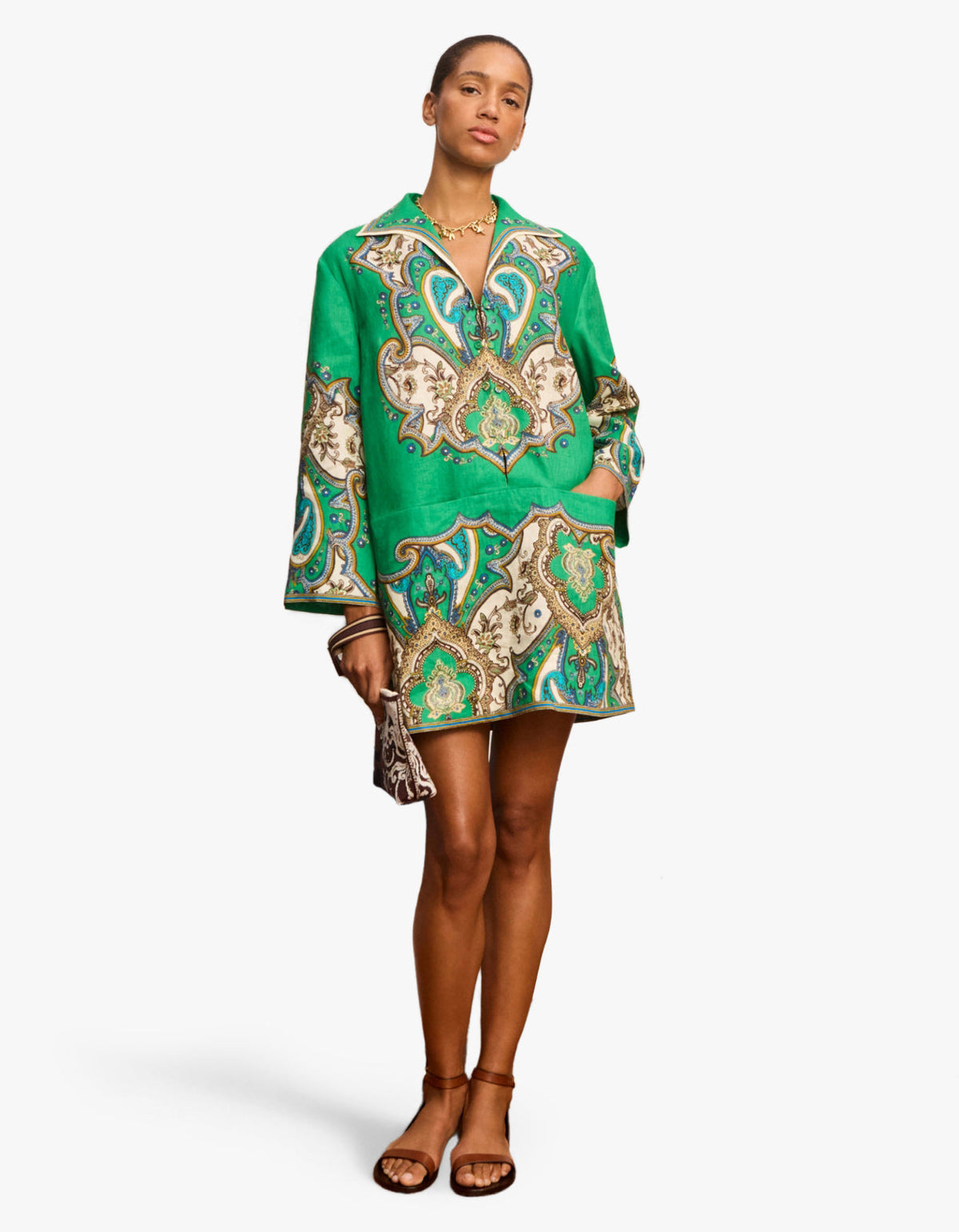 Porter Mini Dress - Jade