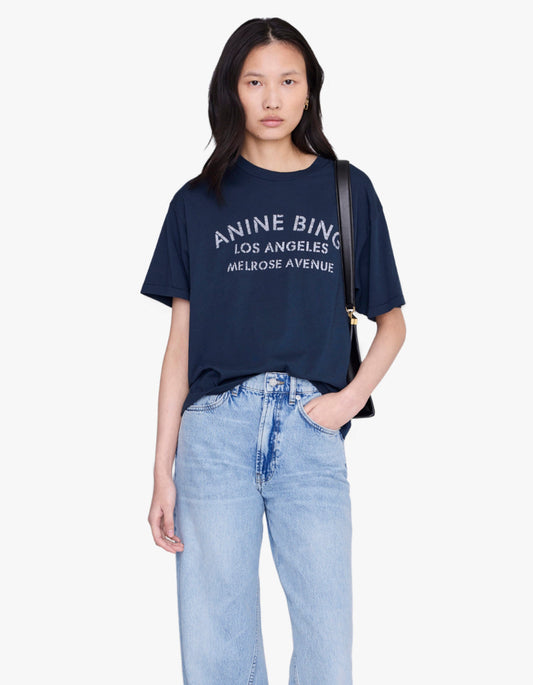 Cade Tee Melrose Stencil - Navy