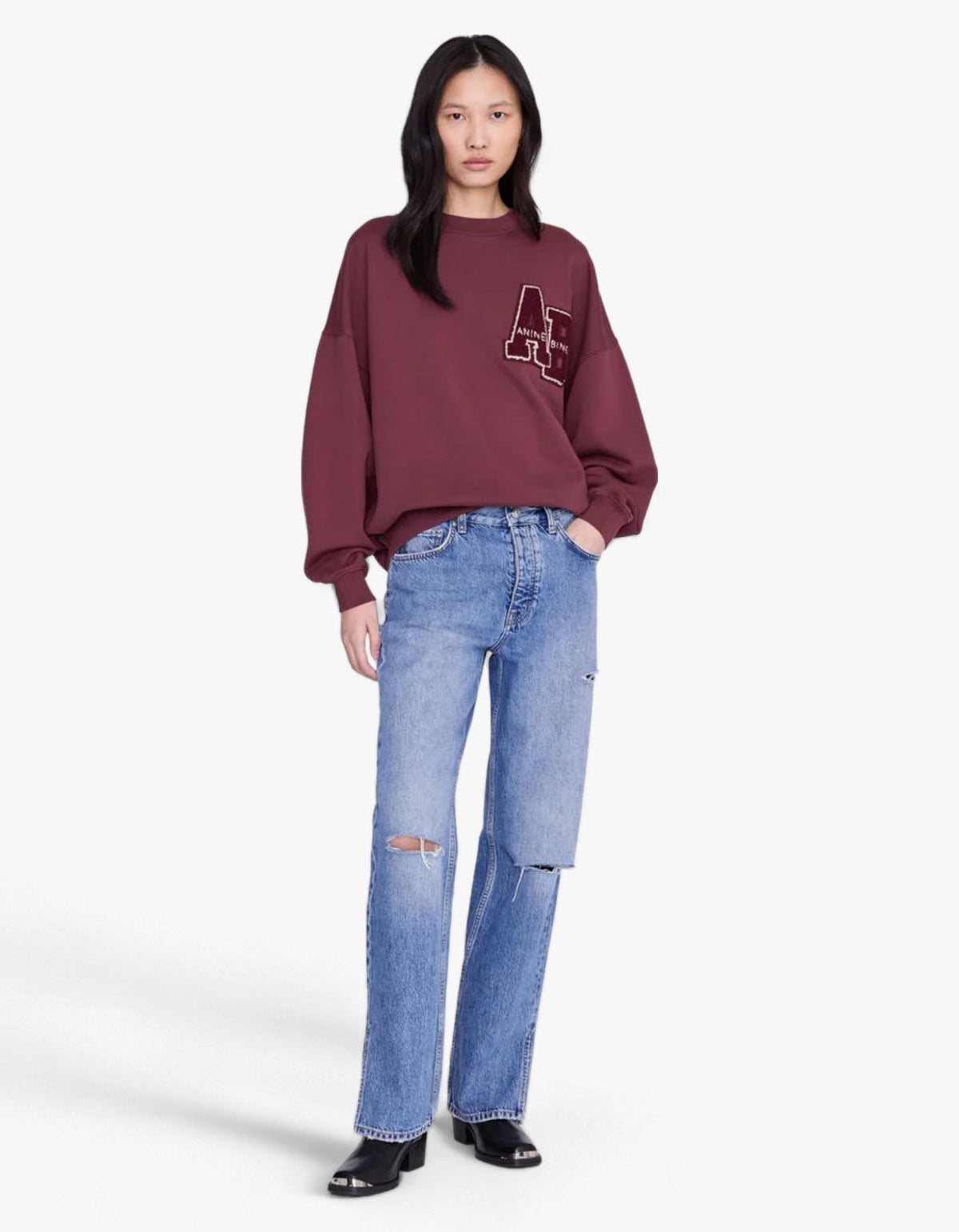 Miles Sweatshirt Letterman - Fig
