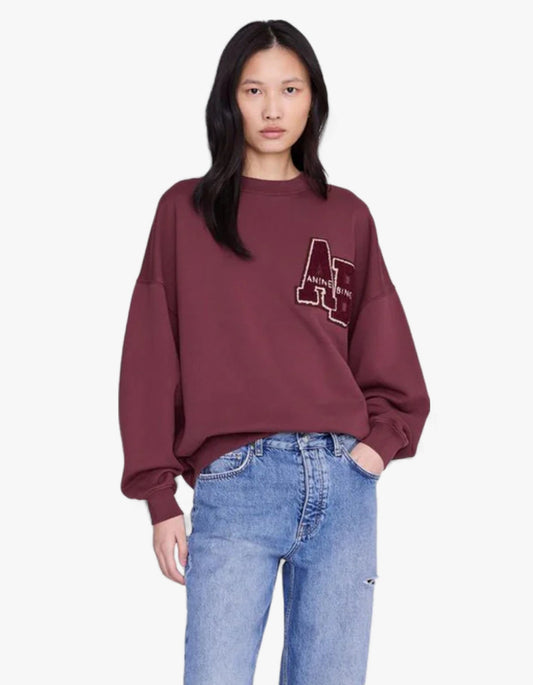 Miles Sweatshirt Letterman - Fig