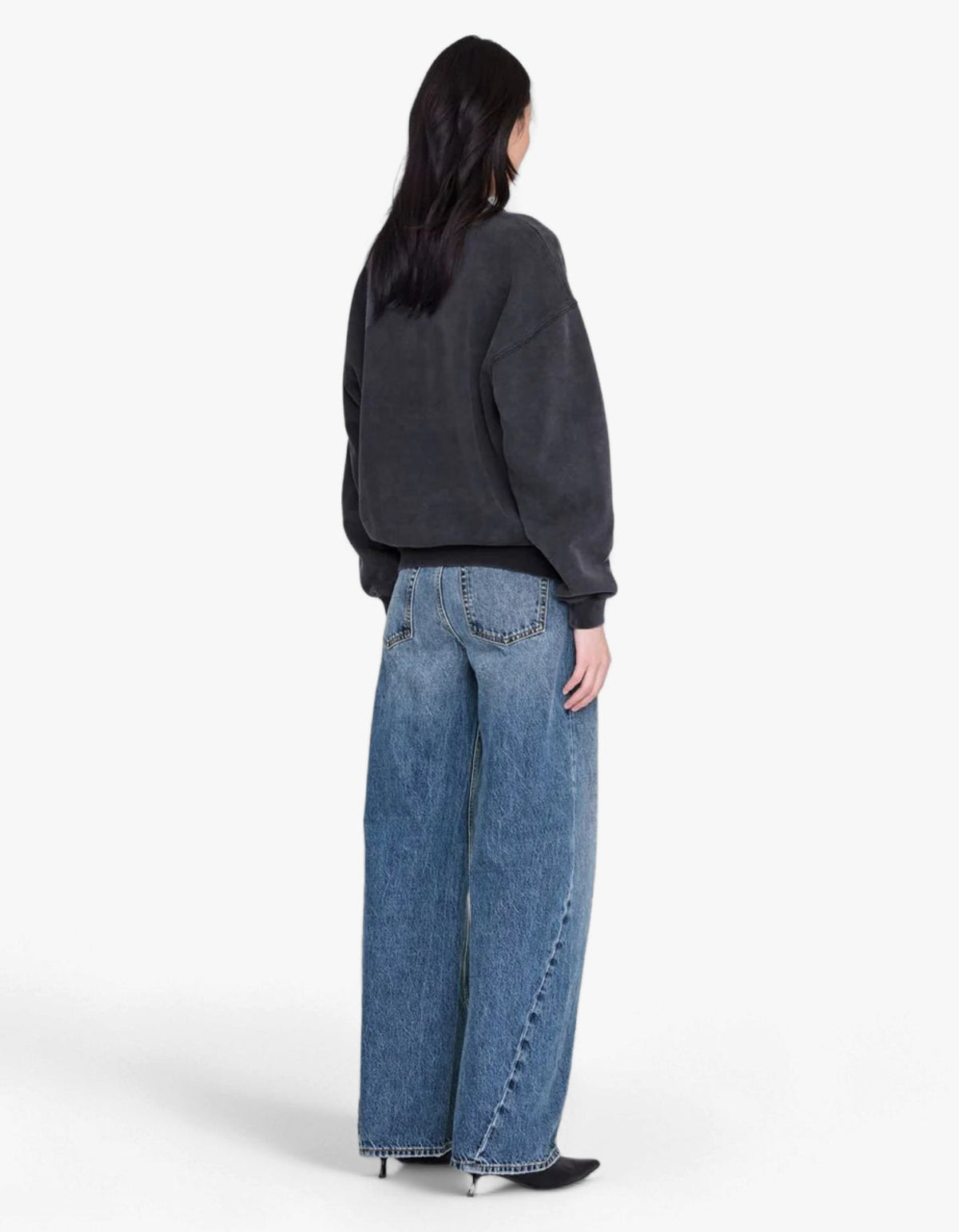 Spencer Sweatshirt Leopard - Washed Black