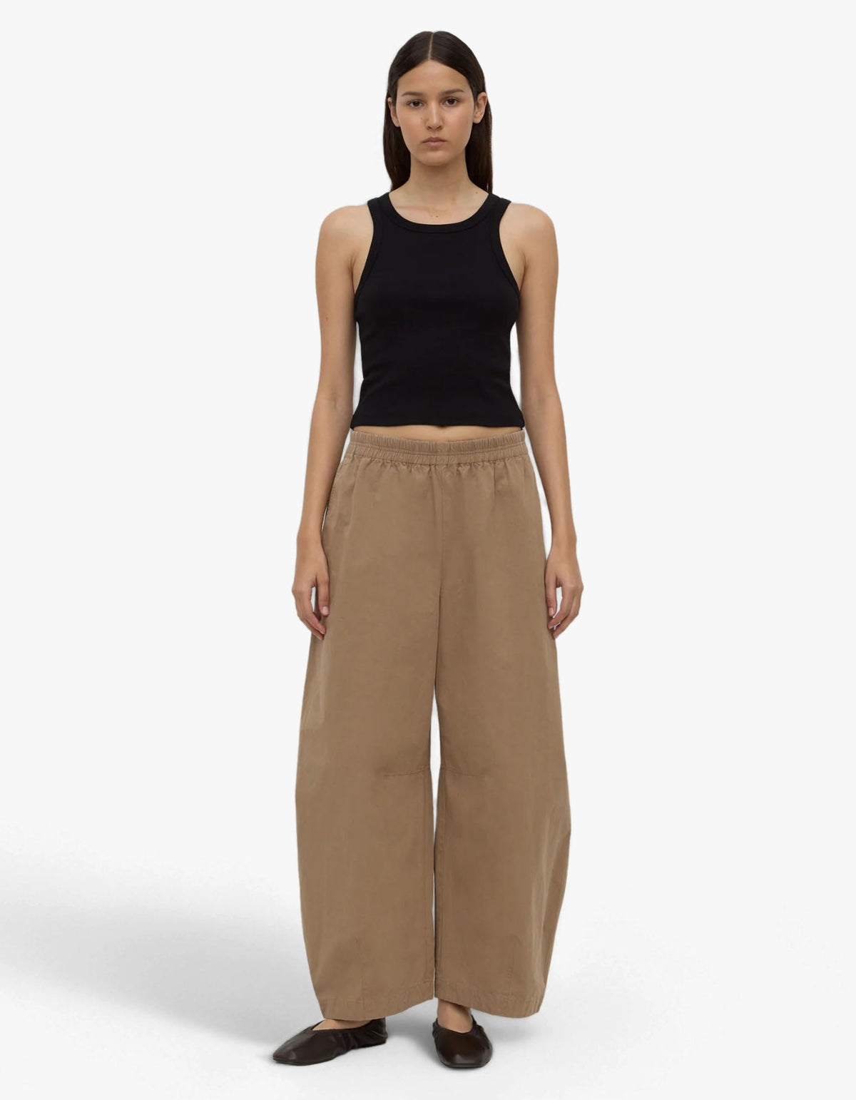 Lola Barrel Pant - Dark Tan