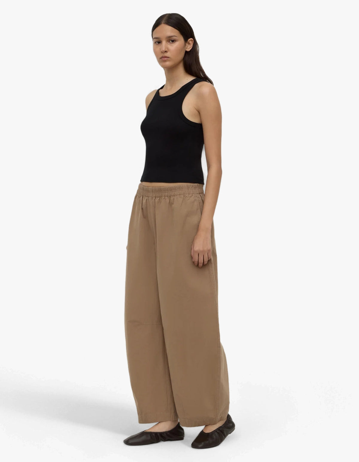 Lola Barrel Pant - Dark Tan