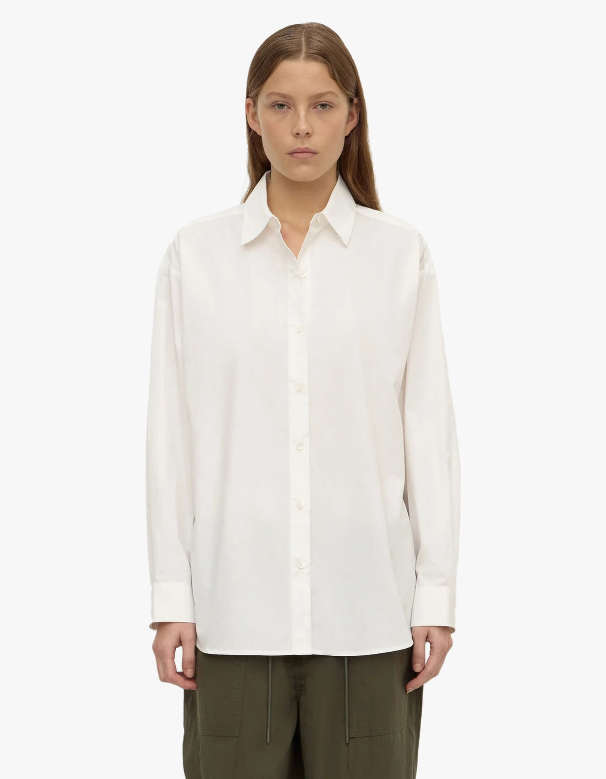Micha Poplin L/S Shirt - White
