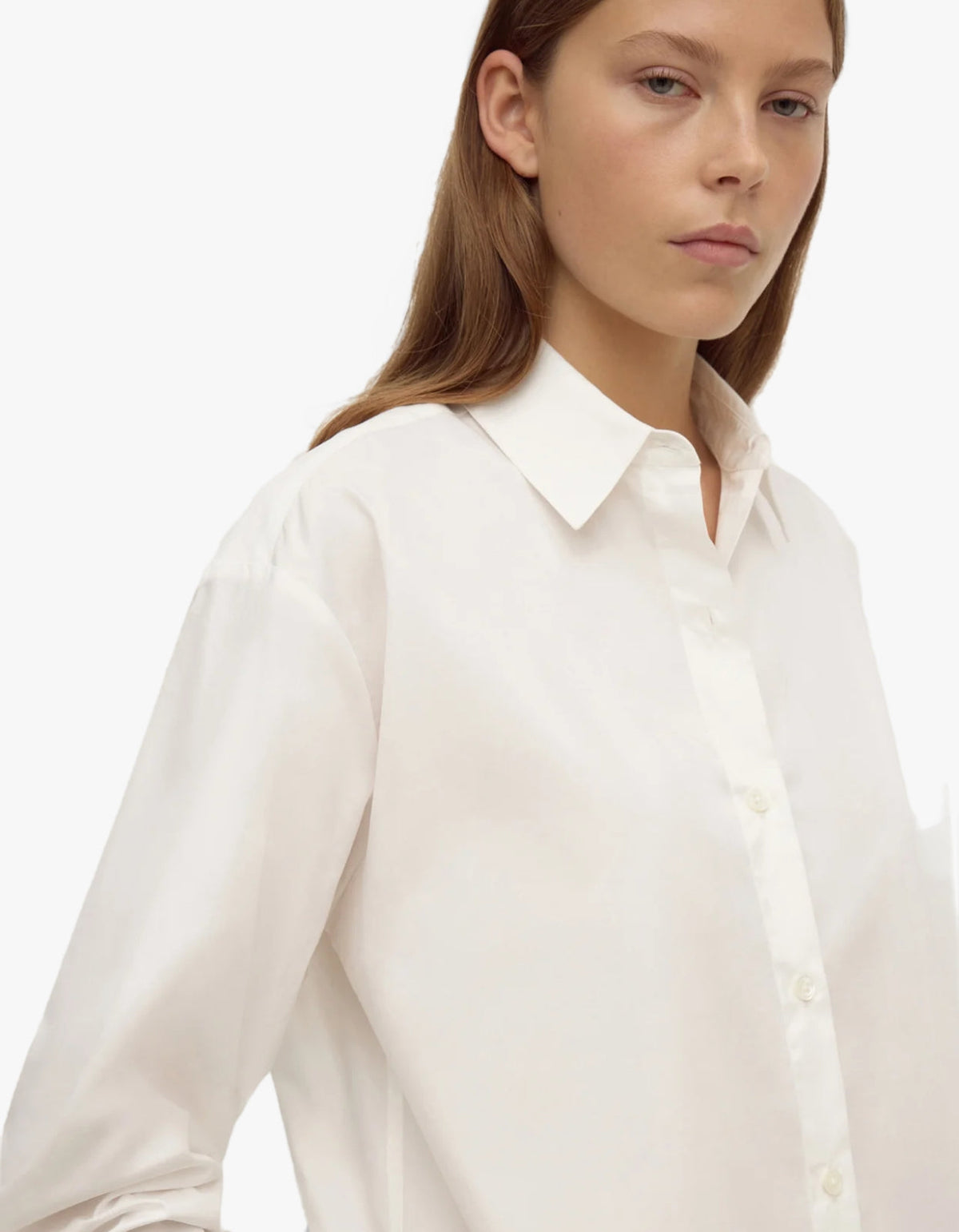 Micha Poplin L/S Shirt - White
