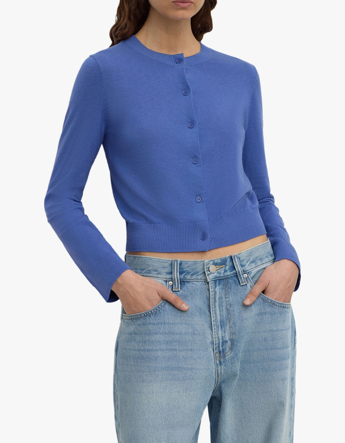 Orina Cotton Cashmere Cardigan - New Blue