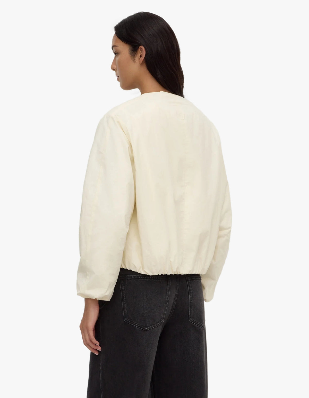 Zoie Padded Bomber Jacket - Antique White