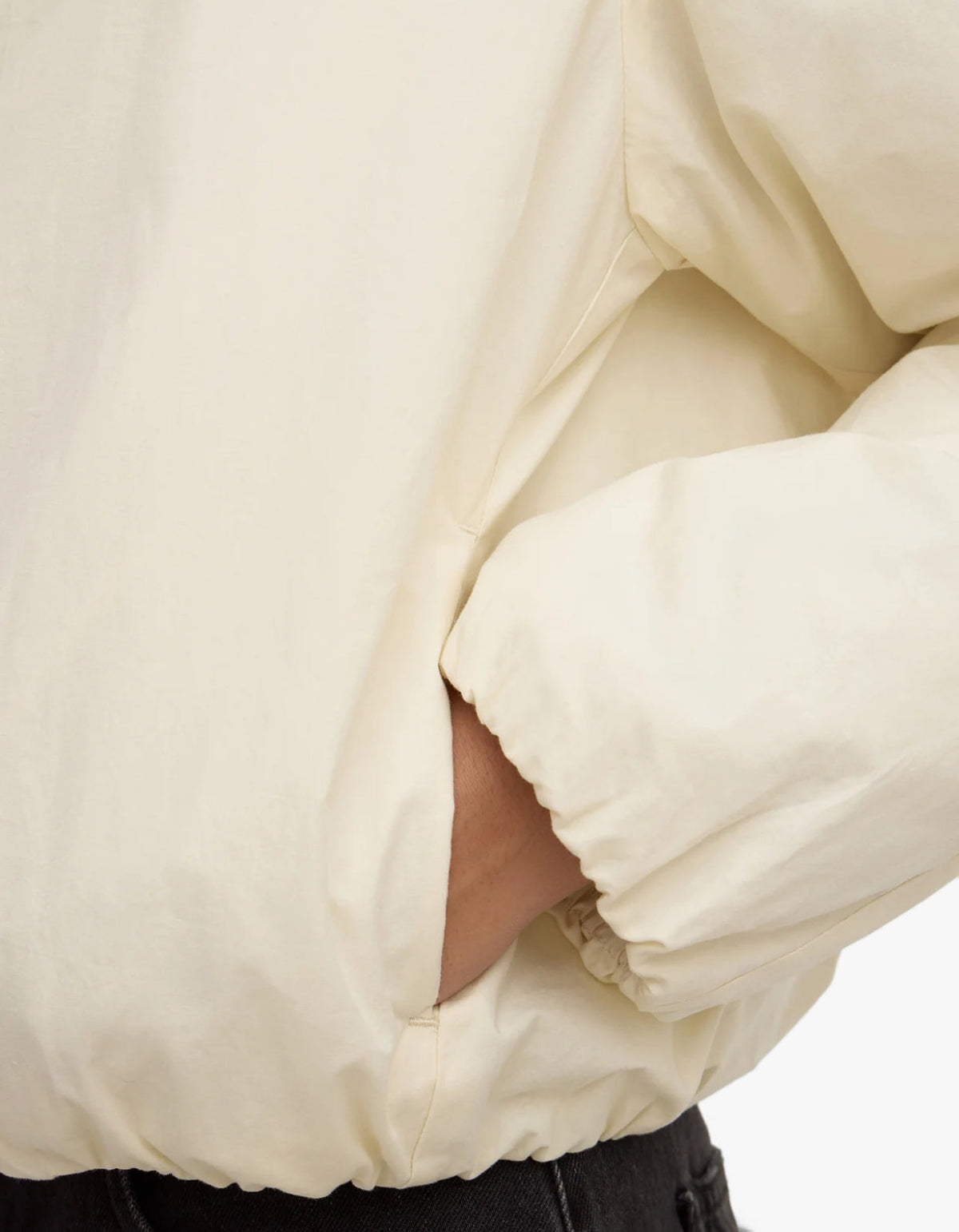 Zoie Padded Bomber Jacket - Antique White